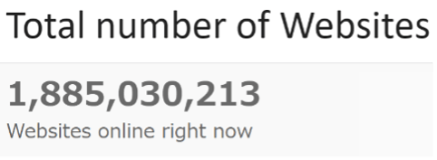 Total number of Websites 1,885,030,213